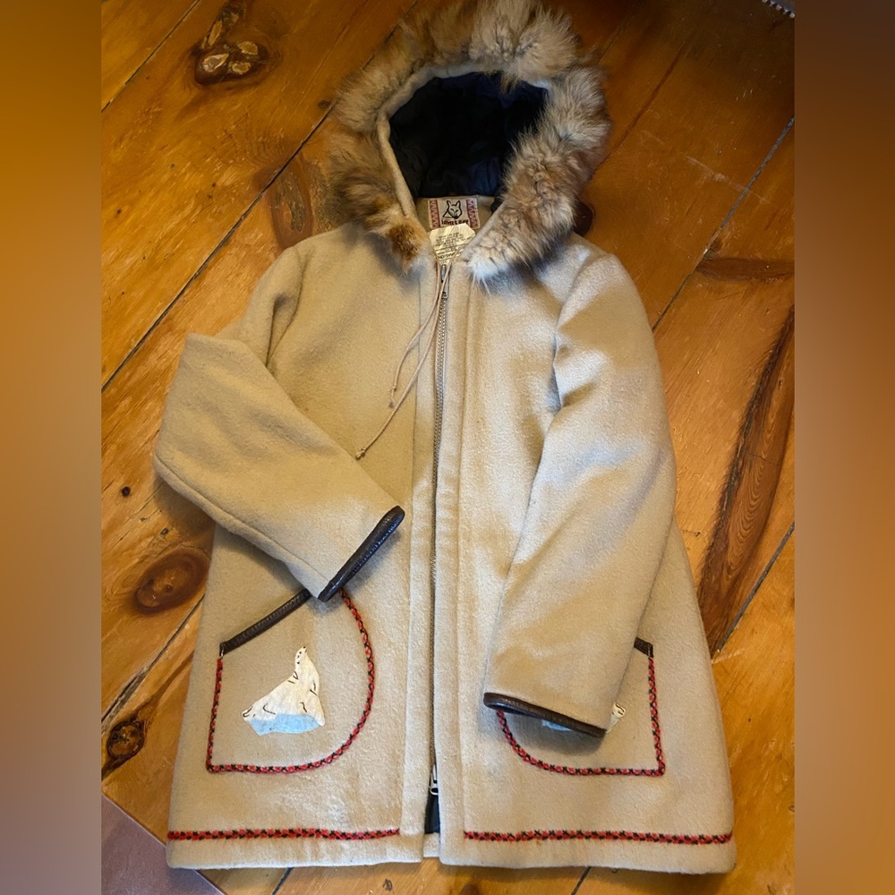 RARE Vintage James Bay Wool Fur Lined Hood Parka